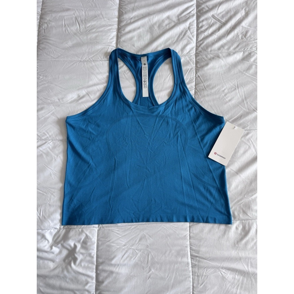 New Lululemon Swiftly Tech Racerback Tank 2.0 Race Size 14 Hawaiian Blue NWT